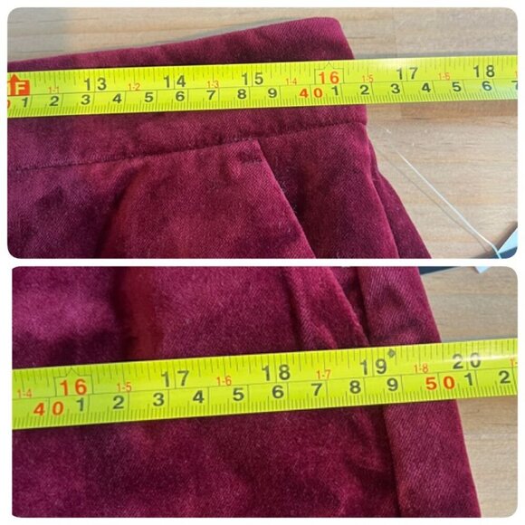 Lauren Ralph Lauren Womens BLACK LABEL Velvet Pencil Miniskirt Sz 8 Red - Picture 8 of 9